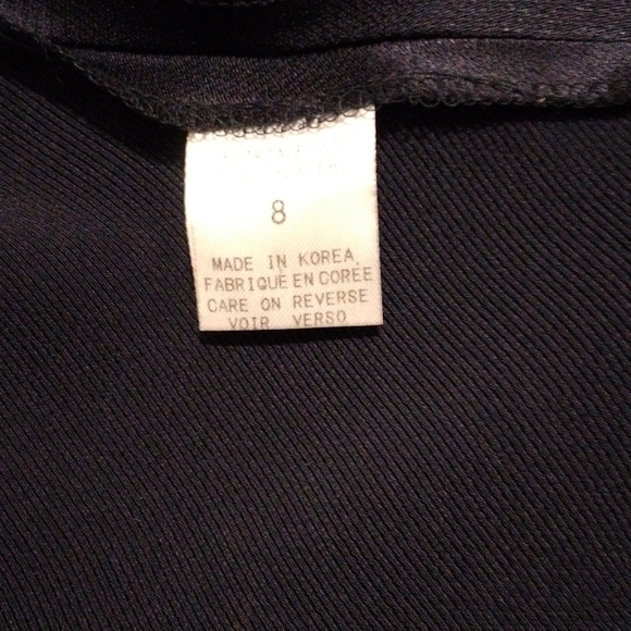 TAHARI navy VTG  Dress Beautiful Side slits sz 8 - Picture 10 of 10